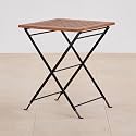 Home Centre Bud Mango Wood Folding Tea Table - Brown