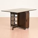 Home Centre Butterfly 4-Seater Rectangular Table with Basket Storage, Wood