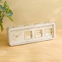 Home Centre Casablanca Glimmer Table Clock with Day and Date - 24x6x9cm