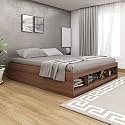 Home Centre Helios Lewis Bronx King Bed |Engineered Wood with Box Storage King Bed| (Brown) |1 Year Warranty