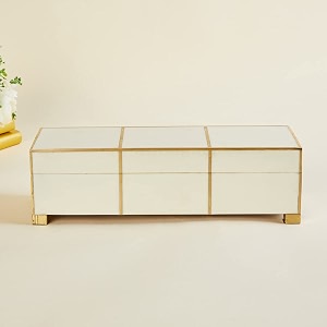 home centre eternity white polyresin rectangular decorative box