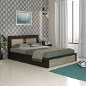 Home Centre Helios Lawrence Queen Bed with Box Storage - Brown