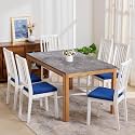 Home Centre Santorini Faux Marble Top 6-Seater