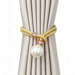 homecloud adjustable length braided rope curtain tiebacks  1 pair 2 pieces indoor decorative hanging ball design