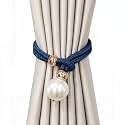 HomeCloud Adjustable Length Braided Rope Curtain Tiebacks – 1 Pair (2 Pieces), Indoor Decorative Hanging Ball Design