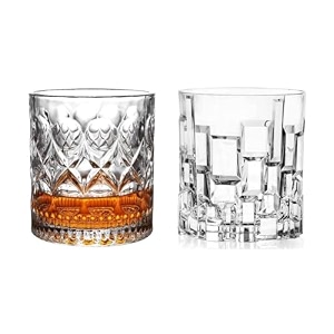 old fashioned luxury whiskey glass set of 2 different shape brandy glass crystal bourbon rocks glasses perfect barware mocktail scotch cocktail rum vodka liquor beer glasses ox-cs