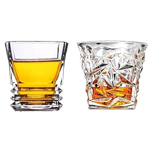 old fashioned luxury whiskey glass set of 2 different shape brandy glass crystal bourbon rocks glasses perfect barware mocktail scotch cocktail rum vodka liquor beer glasses cc-626