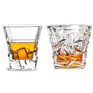 old fashioned luxury whiskey glass set of 2 different shape brandy glass crystal bourbon rocks glasses perfect barware mocktail scotch cocktail rum vodka liquor beer glasses dd-626
