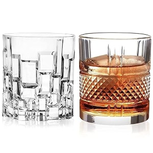 old fashioned luxury whiskey glass set of 2 different shape brandy glass crystal bourbon rocks glasses perfect barware mocktail scotch cocktail rum vodka liquor beer glasses cs-sk
