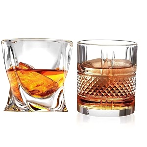 old fashioned luxury whiskey glass set of 2 different shape brandy glass crystal bourbon rocks glasses perfect barware mocktail scotch cocktail rum vodka liquor beer glasses sk-star2