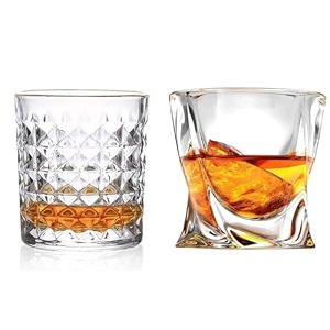 old fashioned luxury whiskey glass set of 2 different shape brandy glass crystal bourbon rocks glasses perfect barware mocktail scotch cocktail rum vodka liquor beer glasses star2-303