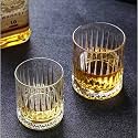 Old Fashioned Luxury Whiskey Glass Set of 2 Different Shape Brandy Glass Crystal Bourbon Rocks Glasses Perfect Barware Mocktail Scotch Cocktail Rum Vodka Liquor Beer Glasses (Star2-H)