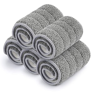 home cube 5 pc flat mop head refill replacement microfiber mop pads for wet amp dry mops floor cleaning pads - 38x125cm