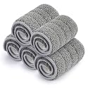 HOME CUBE 5 Pc Flat Mop Head Refill Replacement Microfiber Mop Pads for Wet & Dry Mops Floor Cleaning Pads - (38x12.5cm)