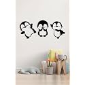 Home Decor Baby Penguins Wood Wall Art