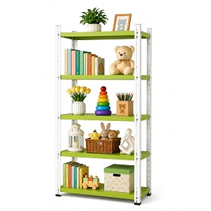 home decor powder coated matte finished heavy duty 6 tier metal storage rack  adjustable steel shelving unit for kitchenkids room living room 24x9x60inch adjustable height
