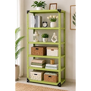 home decor pwder coated matte finished heavy duty 6 tier metal storage rack  adjustable steel shelving unit for kitchenkids room living room 24x9x60inch adjustable height