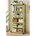 Home Decor Pwder Coated Matte Finished Heavy Duty 6 Tier Metal Storage Rack | Adjustable Steel Shelving Unit for Kitchen,Kids Room Living Room 24x9x60inch Adjustable Height