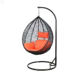 home delight swing chair with stand and cushion for adult iron hammock brown black diydo-it-yourself