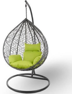 home delight swing chair with stand and cushion for adult iron hammock green grey diydo-it-yourself