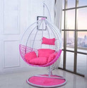 Home Delight Swing Chair with Stand And Cushion For Adult Iron Hammock (White, Pink, DIY(Do-It-Yourself))