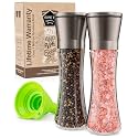 HOME EC Original Gun Metal Black Salt and Pepper Grinder Set - Adjustable GM Black Salt Grinder & Black Pepper Grinder - GM Black Salt and Pepper Shakers set -GM Black Pepper Mill & GM Black Salt Mill