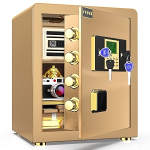 home fireproof safe locker2 cubic  45 litres ffunx cabinet security safe box with sensitive alarms dual key system with lcd digital screen for money jewelry document valuablesgold