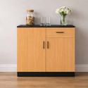 Home Full Remo 2 Door Wenge With Beach Engineered Wood Kitchen Cabinet