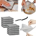10 Pack Non-Scratch Wire Dishcloth &amp; Gaps Cleaning Brush, Multipurpose Wire Dishwashing Rags for Wet and Dry, Easy Rinsing, Reusable, Wire Cleaning Cloth for Kitchen, Sinks, Pots, Pans