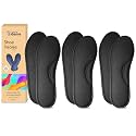 Home Genie Memory Foam Shoes Insole | shoe Insoles for All Shoes | Shoe Insole for heel pain | Super Soft Absorption Pads Comfortable, Soft, Durable, Washable (Pack of 3, Black(size-8)