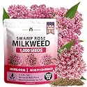 HOME GROWN Milkweed Seeds, Swamp Rose, 1,000 Seeds, Asclepias incarnata
