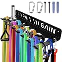 Home Gym Accessories Organization Storage Rack Equipment For Home 8 Hook Wall Hanger Display Gear Barbells Resistance Bands Jump Ropes Lifting Belt Hanger Accessories Hardware Included