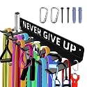 Home Gym Accessories Organization Storage Rack Equipment For Home 8 Hook Wall Hanger Display Gear Barbells Resistance Bands Jump Ropes Lifting Belt Hanger Accessories Hardware Included