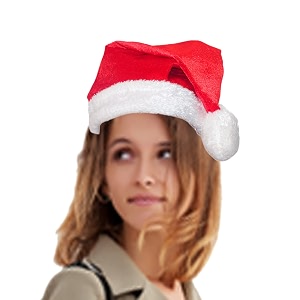 plush santa cap for christmas new year party sold by hometex creative india amp made in india for twins amp adults 3385-p