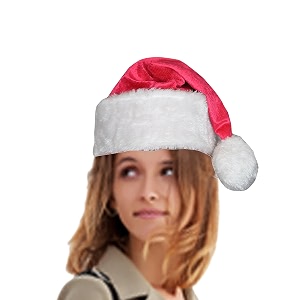 plush santa cap for christmas new year party sold by hometex creative india amp made in india for twins amp adults 3385-p