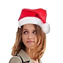 plush SANTA CAP for christmas new year party, sold by Hometex creative india &amp; Made in India. For Twins &amp; Adults (3385-P)