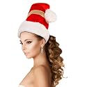 plush SANTA CAP for christmas new year party, sold by Hometex creative india &amp; Made in India. For Twins &amp; Adults (3385-P)