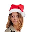 plush SANTA CAP for christmas new year party, sold by Hometex creative india &amp; Made in India. For Twins &amp; Adults (3385-P)