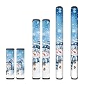 Home Kitchen Decorative Fridge Door Handle Covers Set of 6, Non Slip Kitchen Appliance Decoration for Fridge Dishwashers Microwave Christmas Snowman Blue