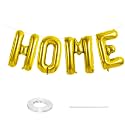 HOME Balloons Aluminum Mylar Foil Big Letter Balloon Gold 40Inch