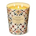Home Lights 3-Wick Candles for Home Scented - 34oz Soy Wax Candle Long-Lasting Fragrance, Bohemian Natural Textures Home Decor and Housewarming Gifts, Peach Blossom Freesia