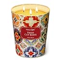 Home Lights 3-Wick Candles for Home Scented - 34oz Soy Wax Blend Candle Long-Lasting Fragrance, Bohemian Natural Textures Home Decor and Housewarming Gifts, Fresh Cut Roses