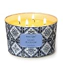 Home Lights 4-Wick Candles for Home Scented - 18oz Soy Wax Candle Long-Lasting Fragrance, Bohemian Natural Textures Home Decor and Housewarming Gifts, Lilac Blossom