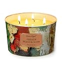Home Lights 4-Wick Candles for Home Scented - 18oz Soy Wax Candle Long-Lasting Fragrance, Industrial Chic Home Decor and Housewarming Gifts, Fireside Wood &amp; Glow