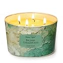 Home Lights Balsam Cedarwood Scented Candles, 18oz Soy Candles Industrial Chic 4-Wick Large Candle Jars, Ideal Candle Gifts for Events, Home Decor Stress, Relief &amp; Relaxation