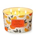 Home Lights Citrus Wood Sage Scented Candles, 18oz Soy Candles Eclectic Mixed Styles 4-Wick Large Candle Jars, Ideal Candle Gifts for Events, Home Decor Stress, Relief &amp; Relaxation