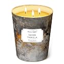 Home Lights Large jar Candle, 3-Wick Long-Lasting Scented Candles, 34oz Natural Soy Wax Candle for Home Scented, Industrial Chic Gifts for Women &amp; Men, Smoke Vanilla