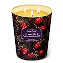 Home Lights Scented Candles for Women & Men, 34oz Candle Jars Aromatherapy 3-Wick Candle, Ideal for Eclectic Mixed Styles Home Decor and Gifts, Champagne Cassis & Honey