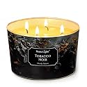 Home Lights Scented Candles for Women &amp; Men, 18oz Candle Jars Aromatherapy 4-Wick Candle, Ideal for Industrial Chic Home Decor and Gifts, Tobacco Noir Fragrance