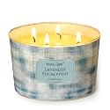 Home Lights Soy Wax Candles for Home Scented, 4-Wick Candles in Lavender Eucalyptus Scented, Aromatherapy Candles Gift for Parties, Relaxing, Scandinavian Minimalist Design, 18oz